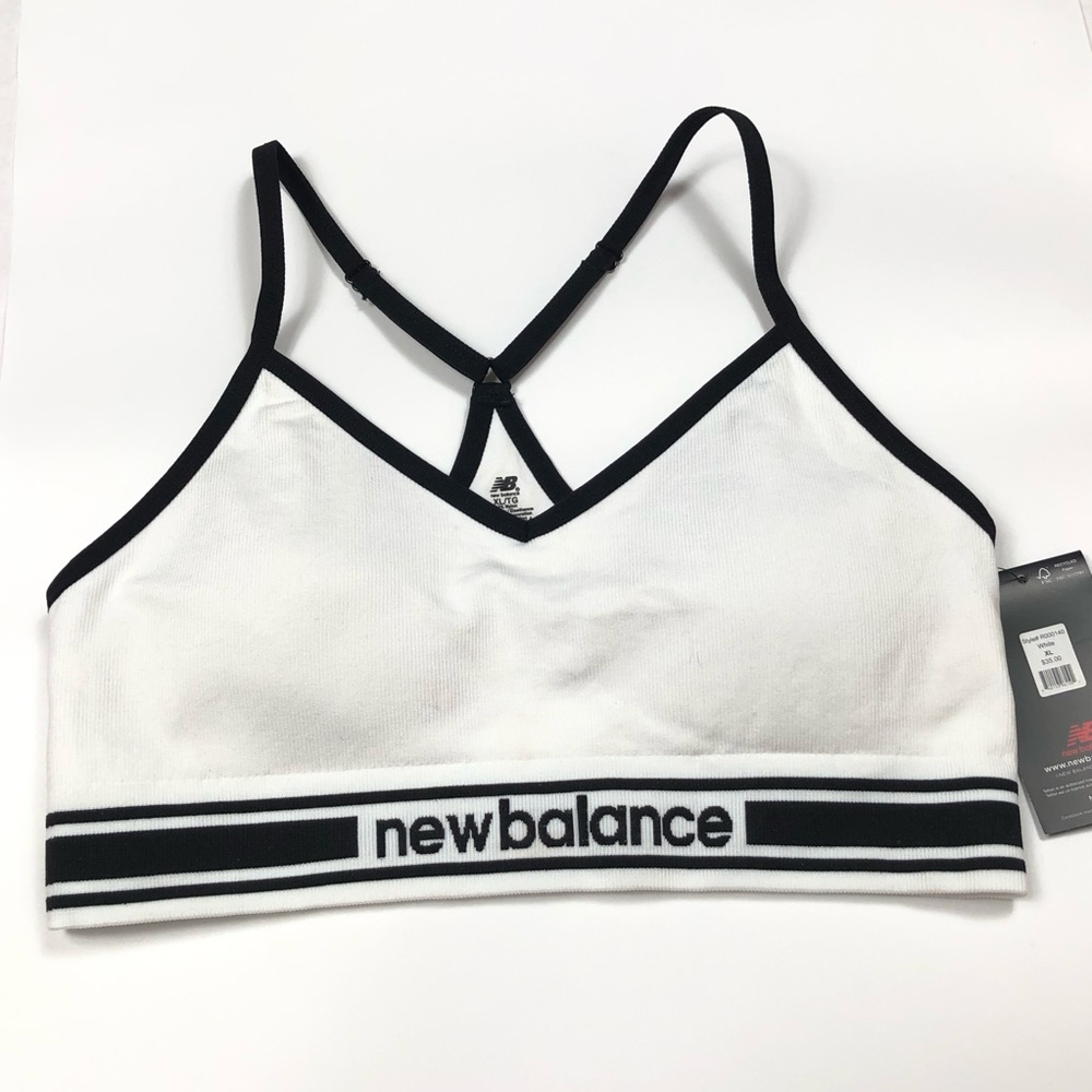 New Balance White/Blk Activewear Sports - Picture 1 of 5